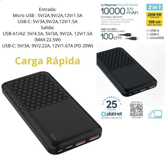 Power Bank Platinet – 10 000mAh Power Bank Platinet – 10 000mAh